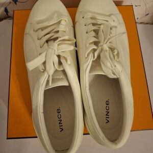 Vince Women's LEATHER Cream Sneakers